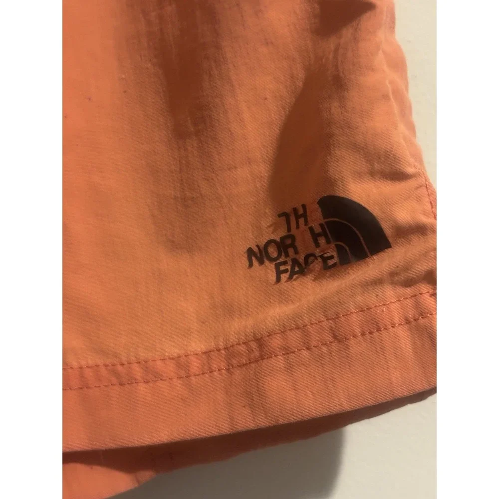 The North Face Swim Trunks Men's Small Board Shorts Orange Coral‎ Belted